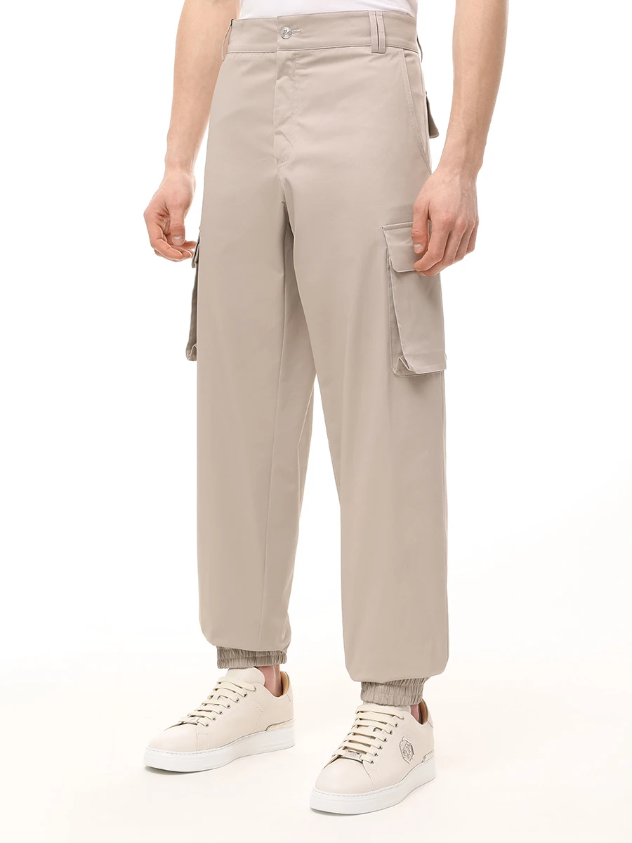 Брюки-карго хлопковые PHILIPP PLEIN MRT1414/06 Бежевый  Фото 4
