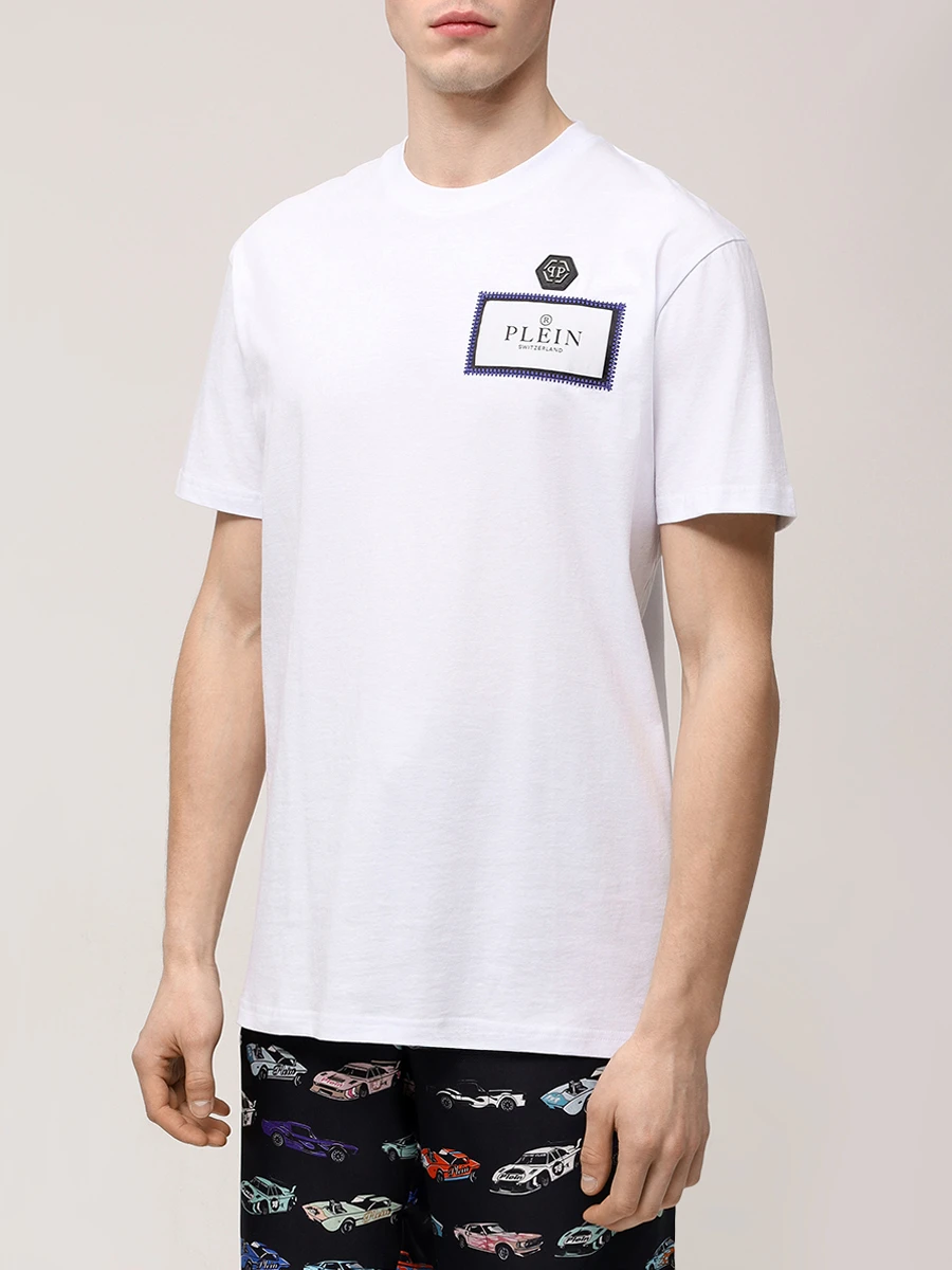 Футболка хлопковая PHILIPP PLEIN MTK8133/01 Белый  Фото 4