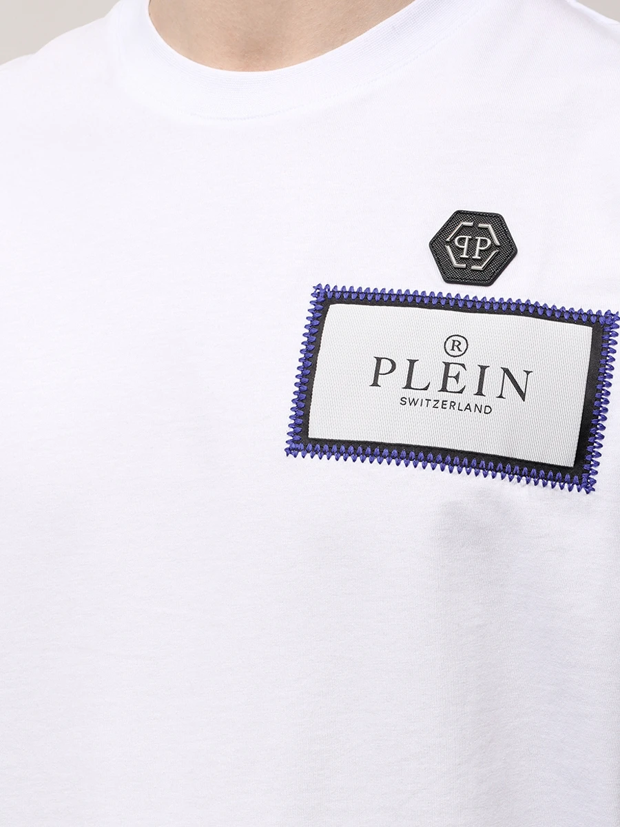 Футболка хлопковая PHILIPP PLEIN MTK8133/01 Белый  Фото 5