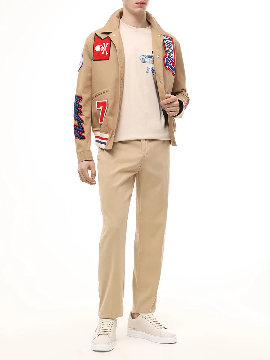 Футболка хлопковая PHILIPP PLEIN MTK8074/06 Бежевый  Фото 2