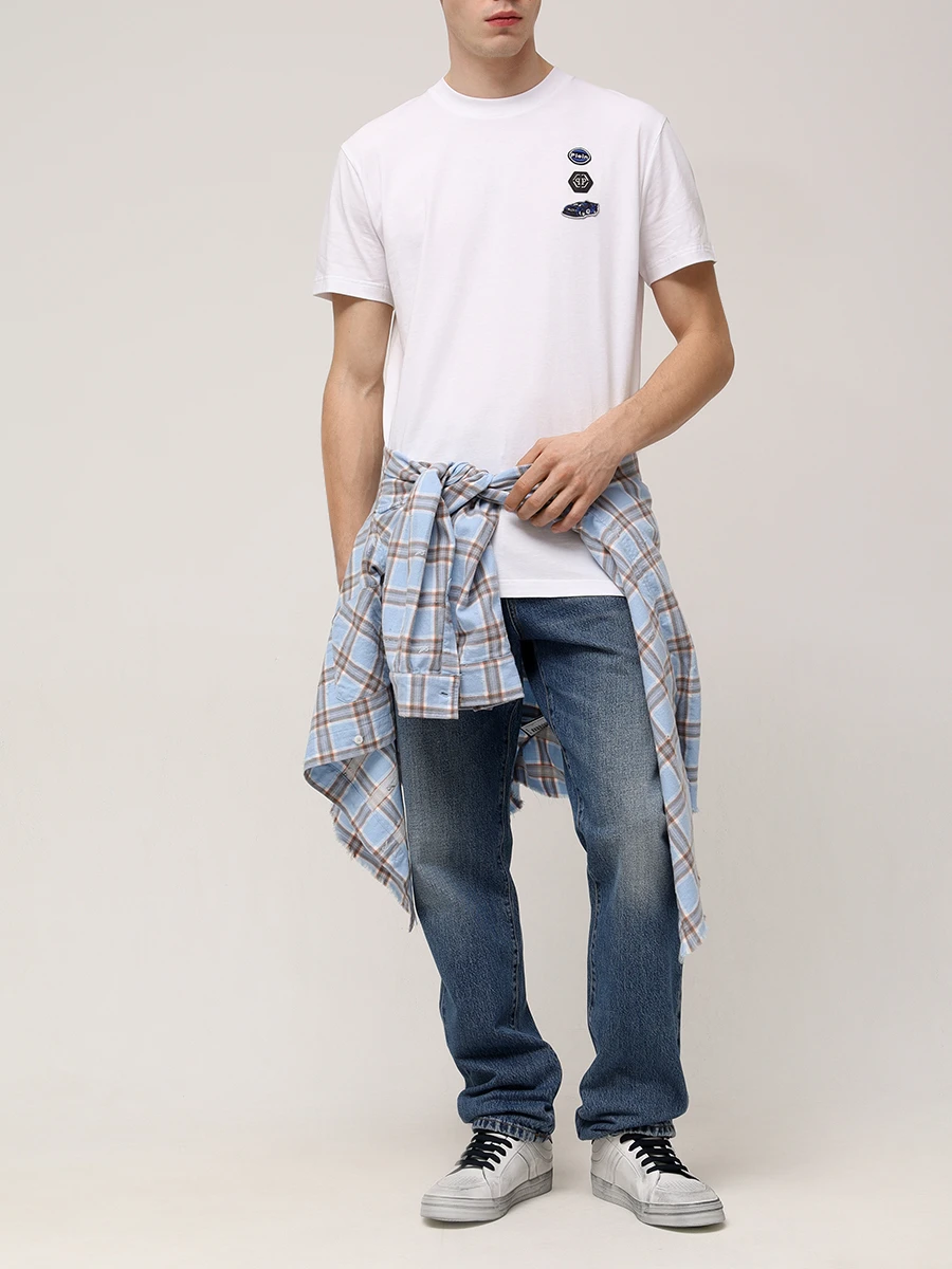 Футболка хлопковая PHILIPP PLEIN MTK8165/01 Белый  Фото 2