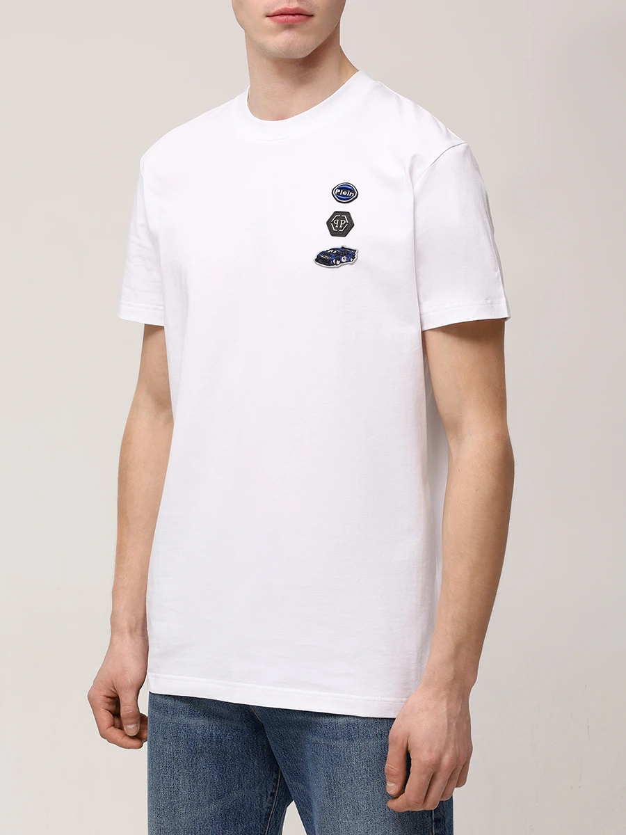 Футболка хлопковая PHILIPP PLEIN MTK8165/01 Белый  Фото 4