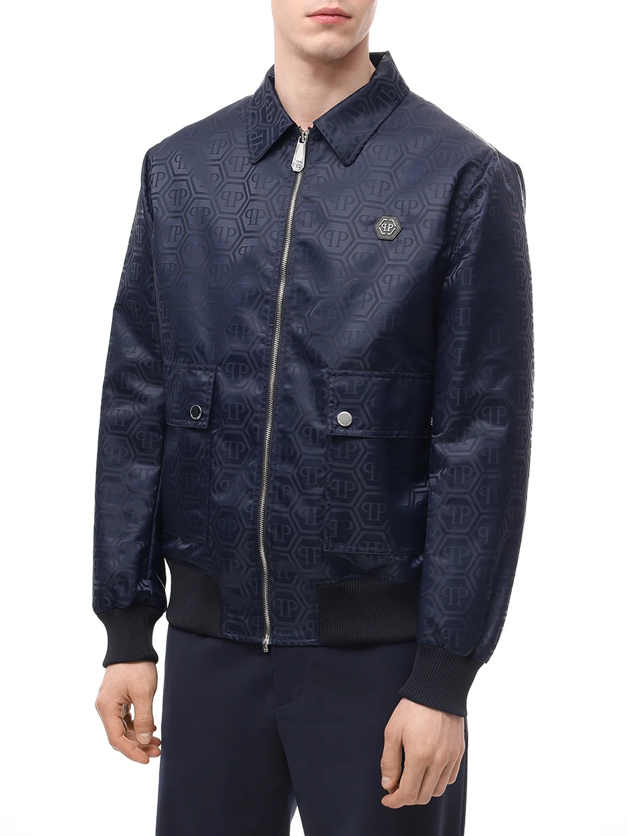 Куртка с принтом PHILIPP PLEIN MRB2601/14 Синий  Фото 4