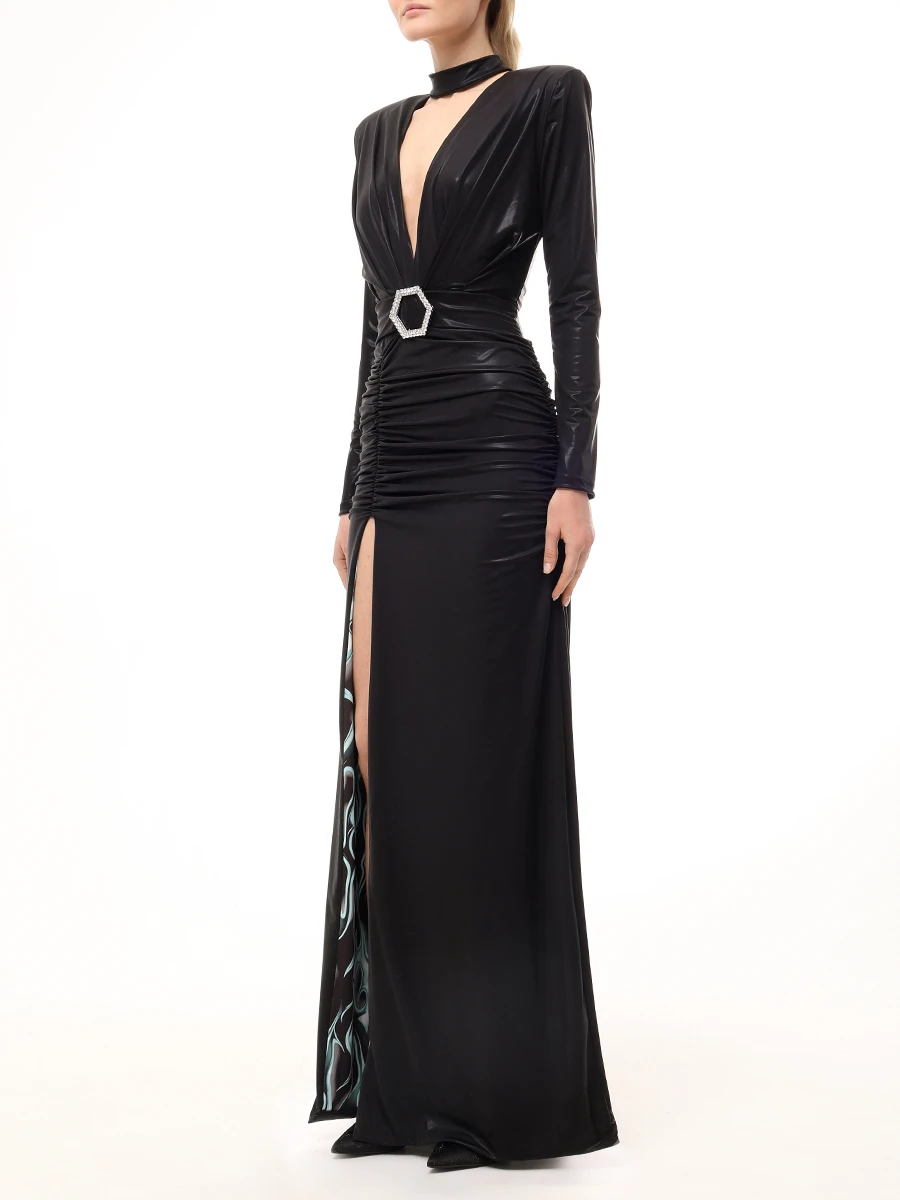 Платье с разрезом PHILIPP PLEIN WRG3332/02 Черный  Фото 4