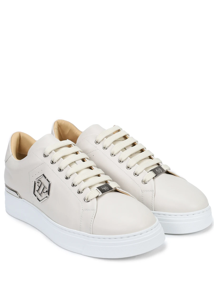 Кеды кожаные PHILIPP PLEIN USC0670/06 Бежевый  Фото 2