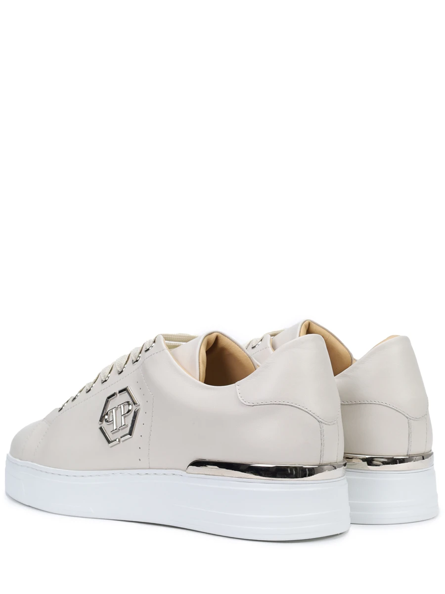 Кеды кожаные PHILIPP PLEIN USC0670/06 Бежевый  Фото 4