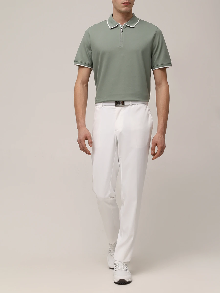 Поло Regular Fit хлопковое Timo BOGNER 58392727/230 TIMO-7 Мятный  Фото 2
