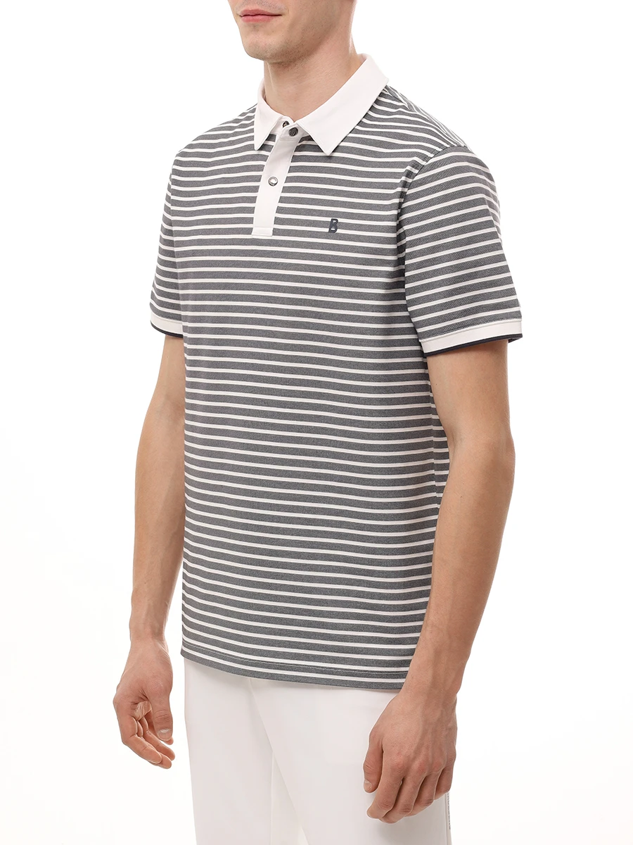 Поло Regular Fit хлопковое Timo BOGNER 58158760/S95 TIMO-5F Белый  Фото 4