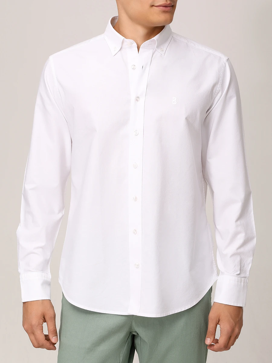 Рубашка Slim Fit хлопковая Timi BOGNER 58679212/031 Белый  Фото 4