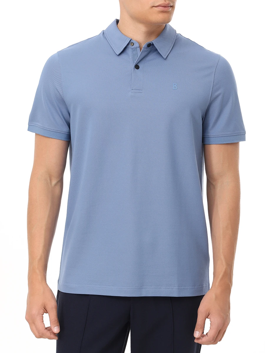 Поло Regular Fit хлопковое Timo BOGNER 58162727/348 Голубой  Фото 4