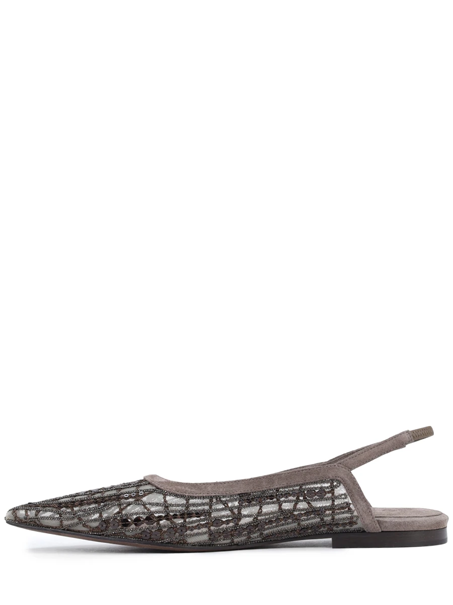 Балетки текстильные BRUNELLO CUCINELLI MZ93C2706 C3022 Коричневый  Фото 3