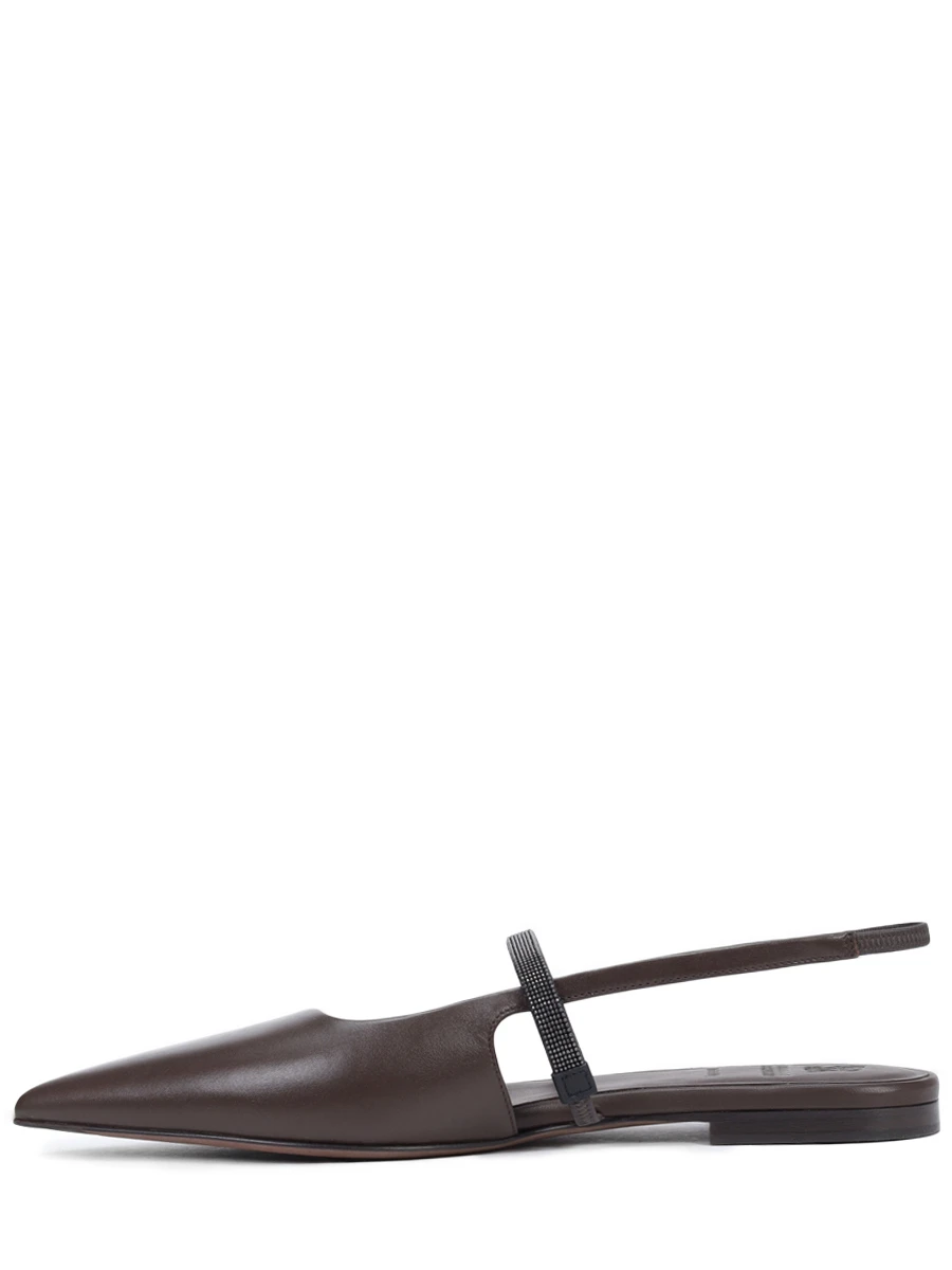 Балетки кожаные BRUNELLO CUCINELLI MZSKC2500 C8279 Коричневый  Фото 3