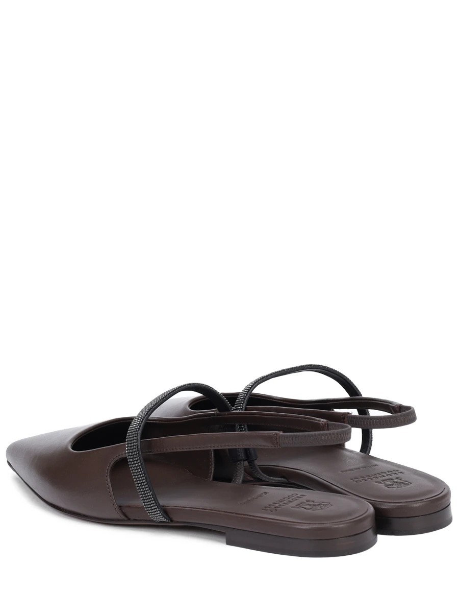 Балетки кожаные BRUNELLO CUCINELLI MZSKC2500 C8279 Коричневый  Фото 4