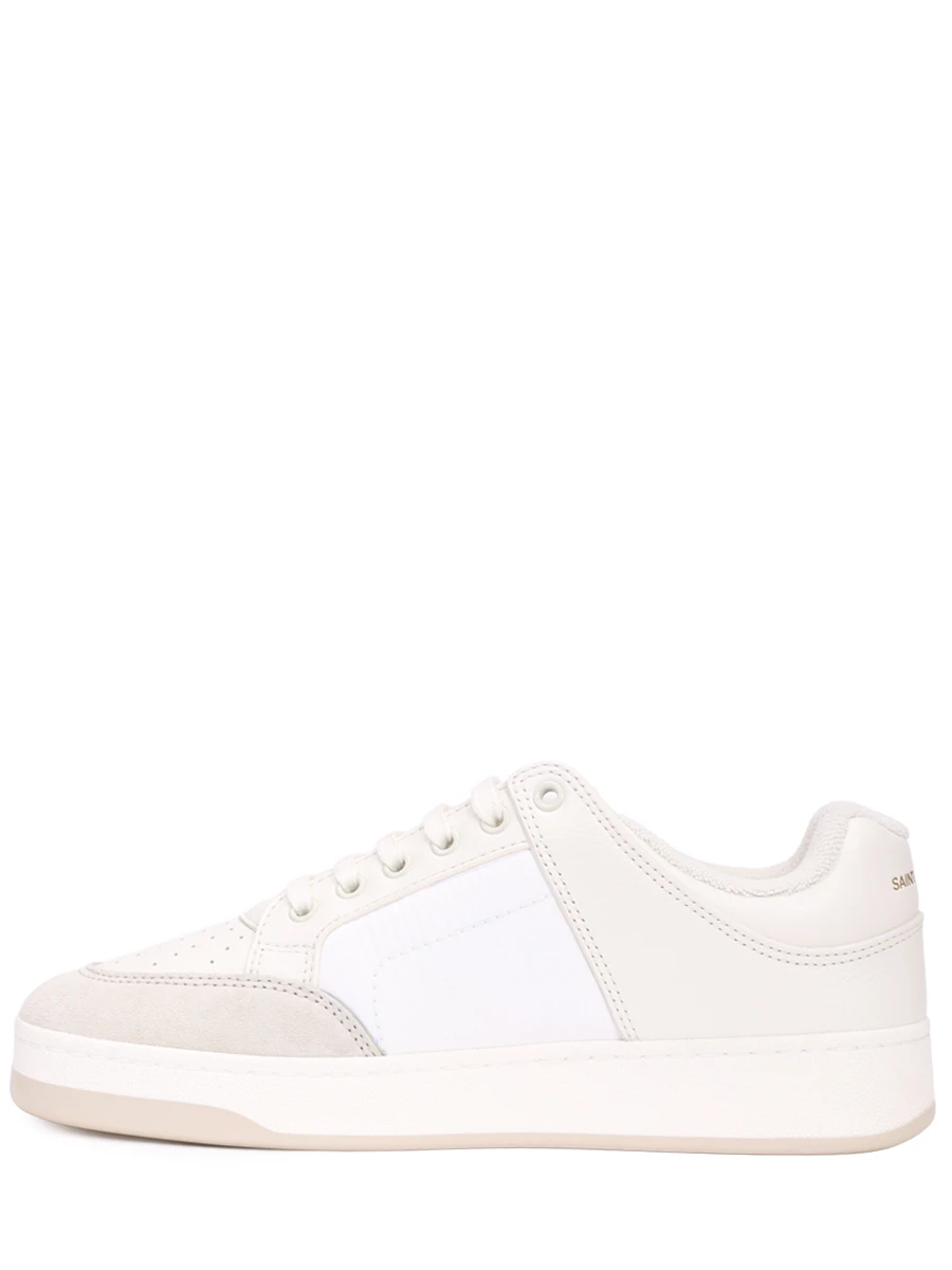 Кеды комбинированные SAINT LAURENT 807886-AAD8B-9052 Кремовый  Фото 4