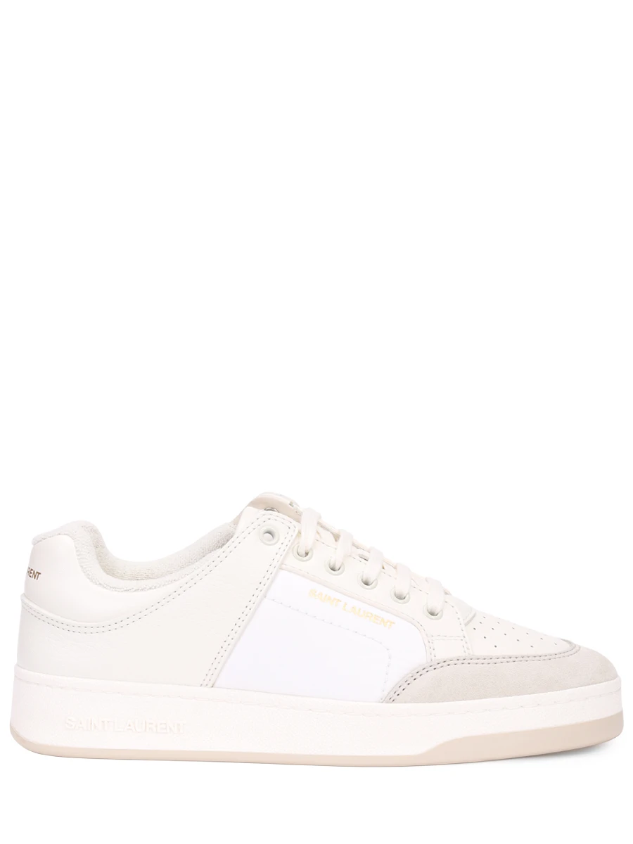 Кеды комбинированные SAINT LAURENT 807886-AAD8B-9052 Кремовый  Фото 2