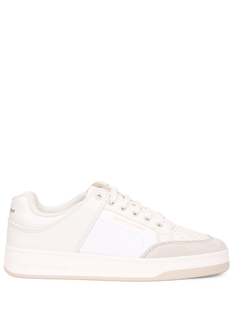 Кеды комбинированные SAINT LAURENT 807886-AAD8B-9052 Кремовый 