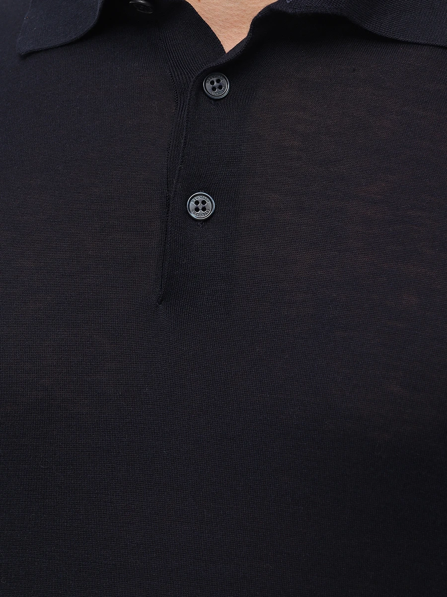 Поло из шелка и хлопка BRUNELLO CUCINELLI MNB805405 C2425 Синий  Фото 5