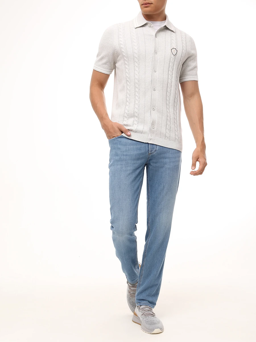 

Поло хлопковое, Серый, M28707915T CI807