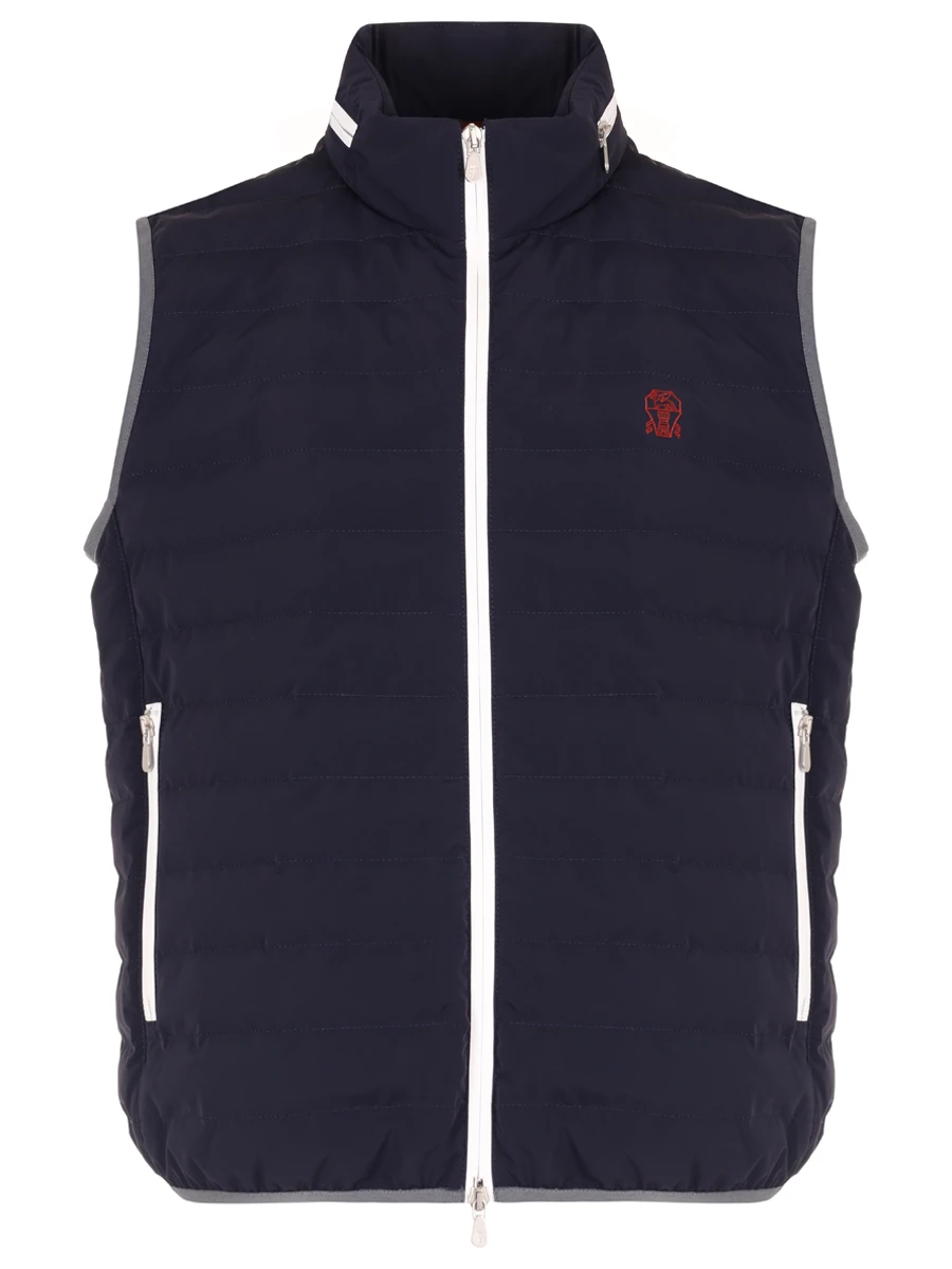 Жилет стеганый BRUNELLO CUCINELLI MM49A7460G C1086 Синий 