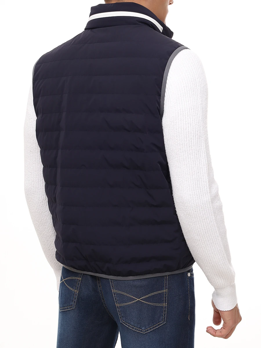 Жилет стеганый BRUNELLO CUCINELLI MM49A7460G C1086 Синий  Фото 3