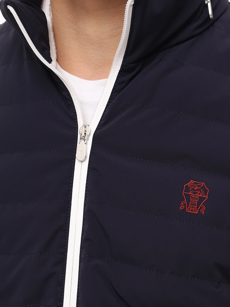 Жилет стеганый BRUNELLO CUCINELLI MM49A7460G C1086 Синий  Фото 5