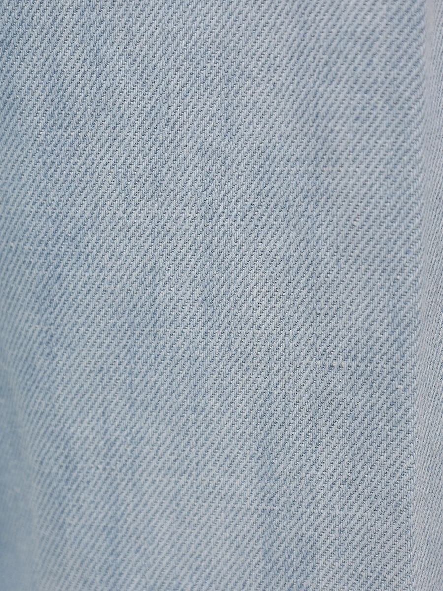 Джинсы Leisure Fit из хлопка и льна BRUNELLO CUCINELLI M239PE1710 C1469 Голубой  Фото 6