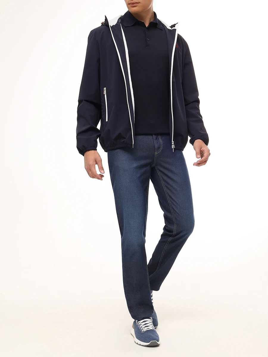 Куртка однотонная BRUNELLO CUCINELLI MM49A7440G 1086 Синий  Фото 2