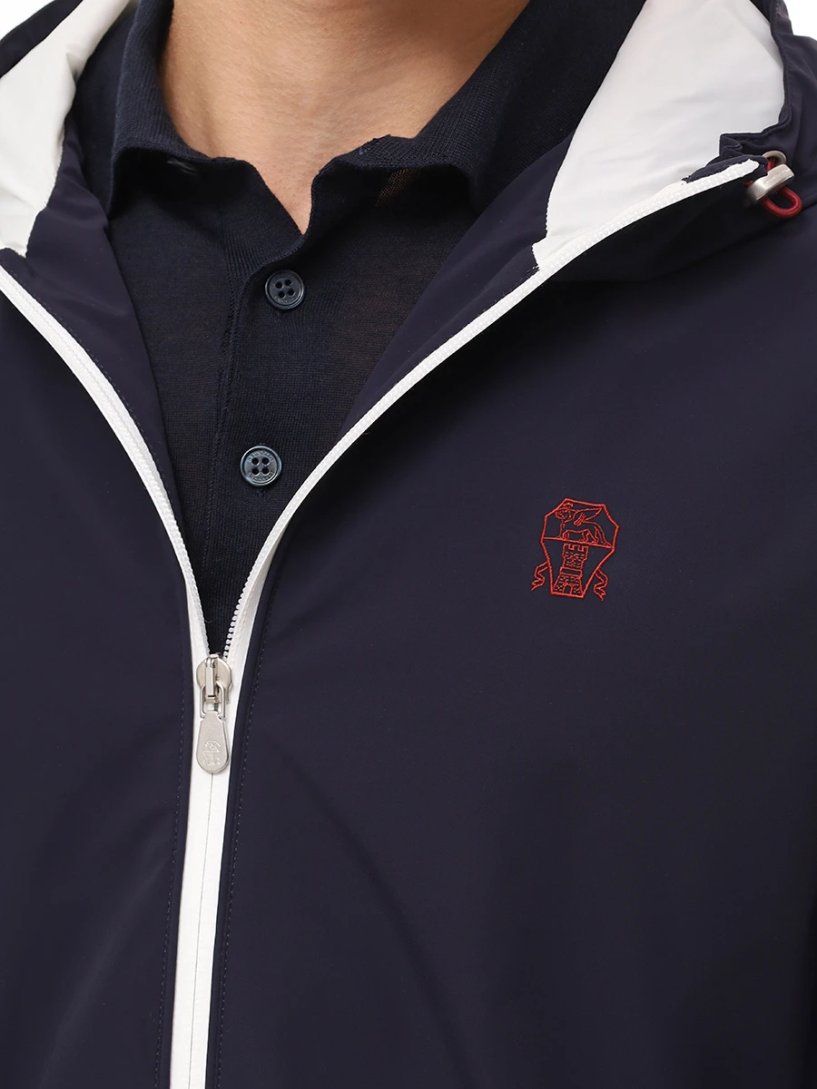 Куртка однотонная BRUNELLO CUCINELLI MM49A7440G 1086 Синий  Фото 5