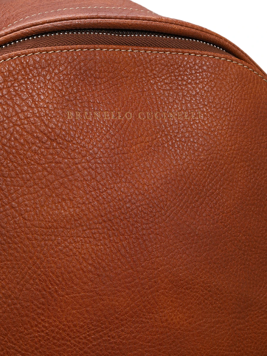 Рюкзак кожаный BRUNELLO CUCINELLI MBZIBU243 C6608 Коричневый  Фото 5
