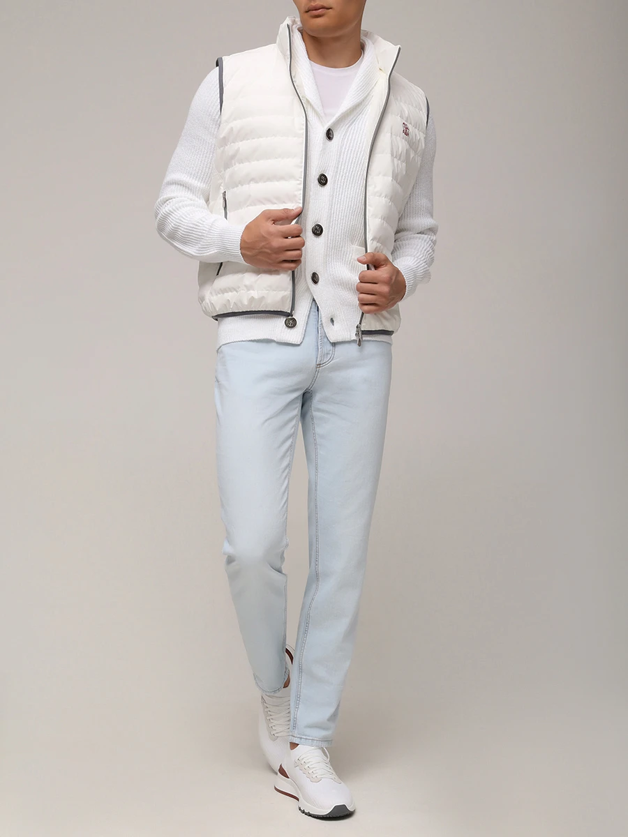 Жилет стеганый BRUNELLO CUCINELLI MM49A7460G C1085 Белый  Фото 2