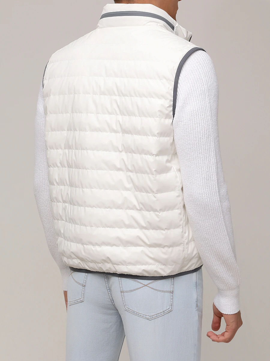 Жилет стеганый BRUNELLO CUCINELLI MM49A7460G C1085 Белый  Фото 3