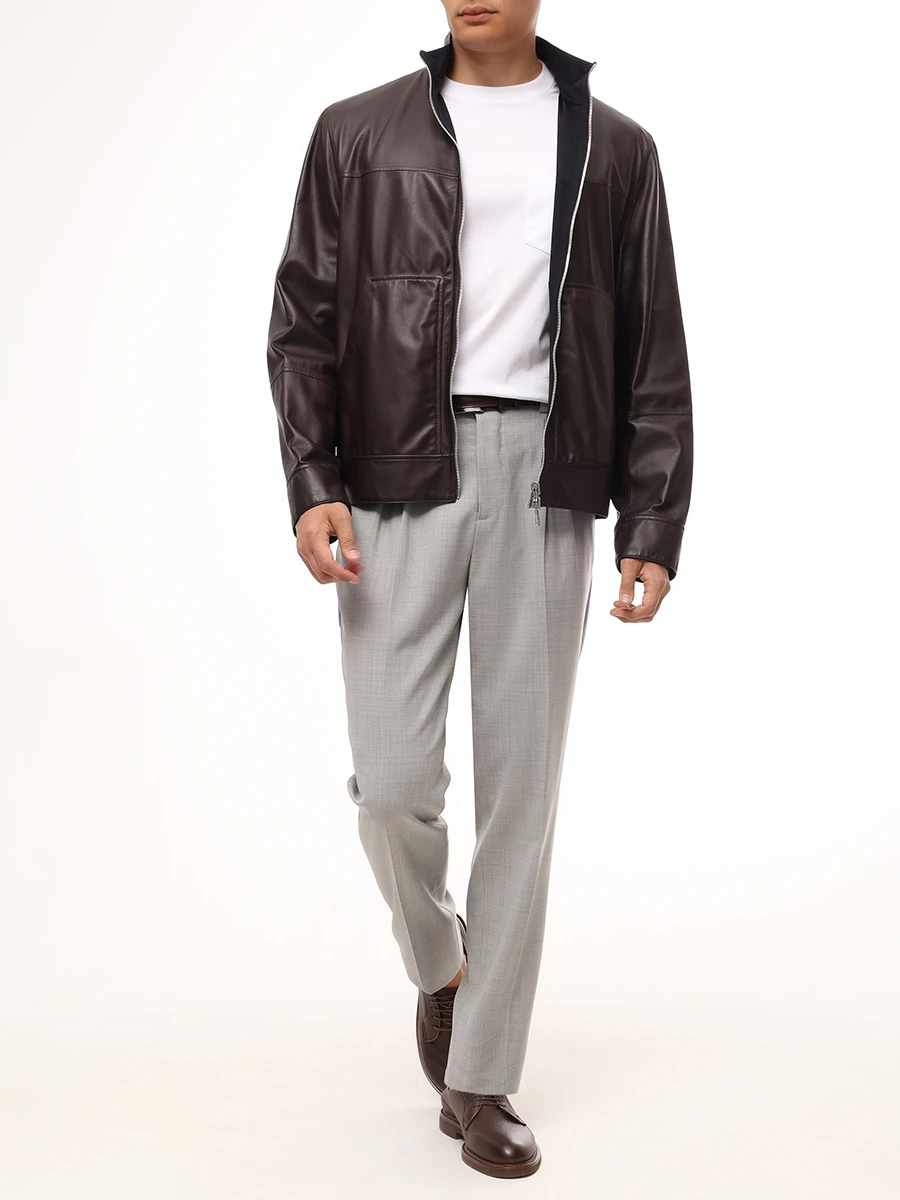 Брюки шерстяные BRUNELLO CUCINELLI MH2443030F C9100 Серый  Фото 2