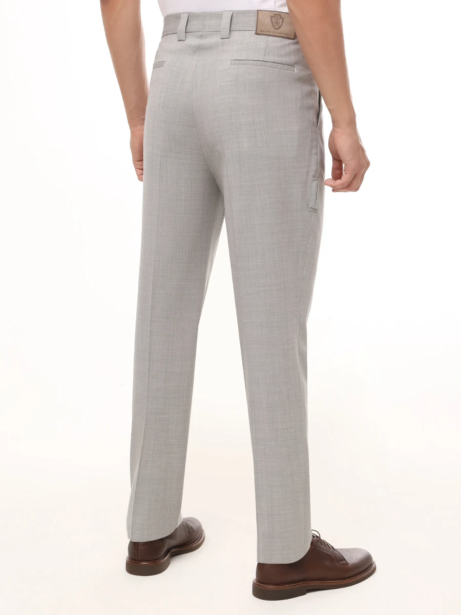 Брюки шерстяные BRUNELLO CUCINELLI MH2443030F C9100 Серый  Фото 3