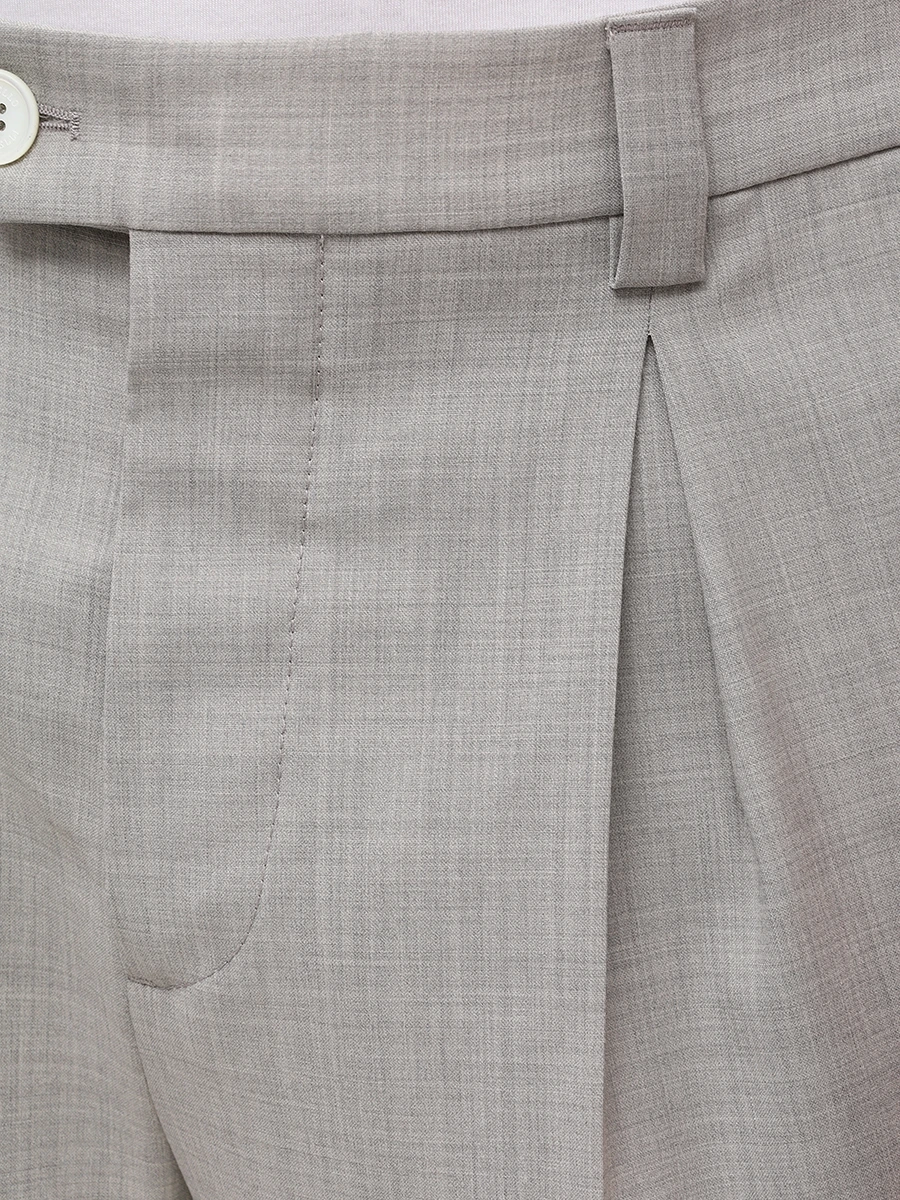 Брюки шерстяные BRUNELLO CUCINELLI MH2443030F C9100 Серый  Фото 6