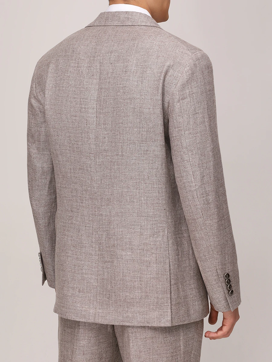 Костюм изо льна и шерсти BRUNELLO CUCINELLI MW482LDPM2 C2166 Бежевый  Фото 3