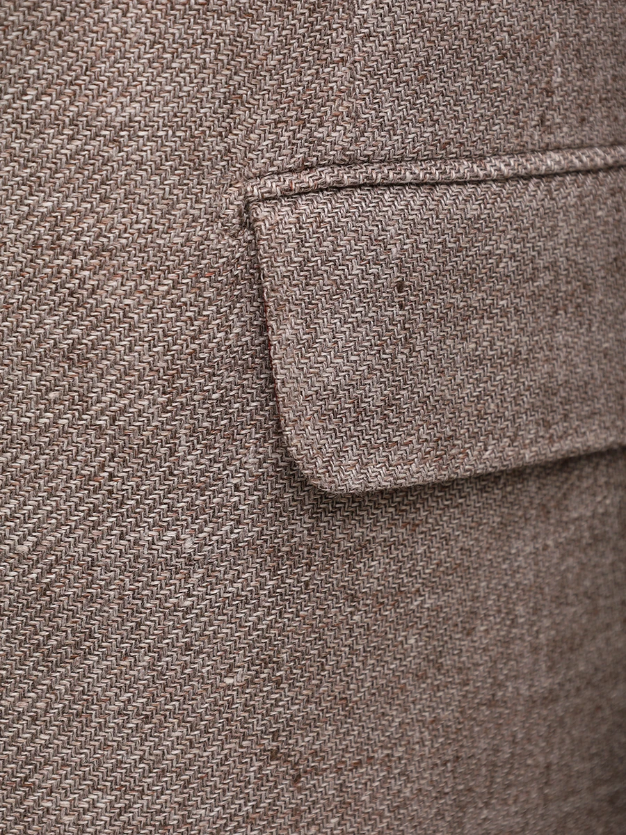 Костюм изо льна и шерсти BRUNELLO CUCINELLI MW482LDPM2 C2166 Бежевый  Фото 6