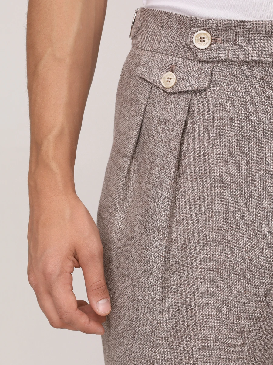 Костюм изо льна и шерсти BRUNELLO CUCINELLI MW482LDPM2 C2166 Бежевый  Фото 9