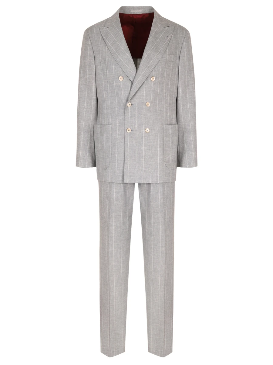 Костюм шерстяной BRUNELLO CUCINELLI MR473LDBH C004 Серый 
