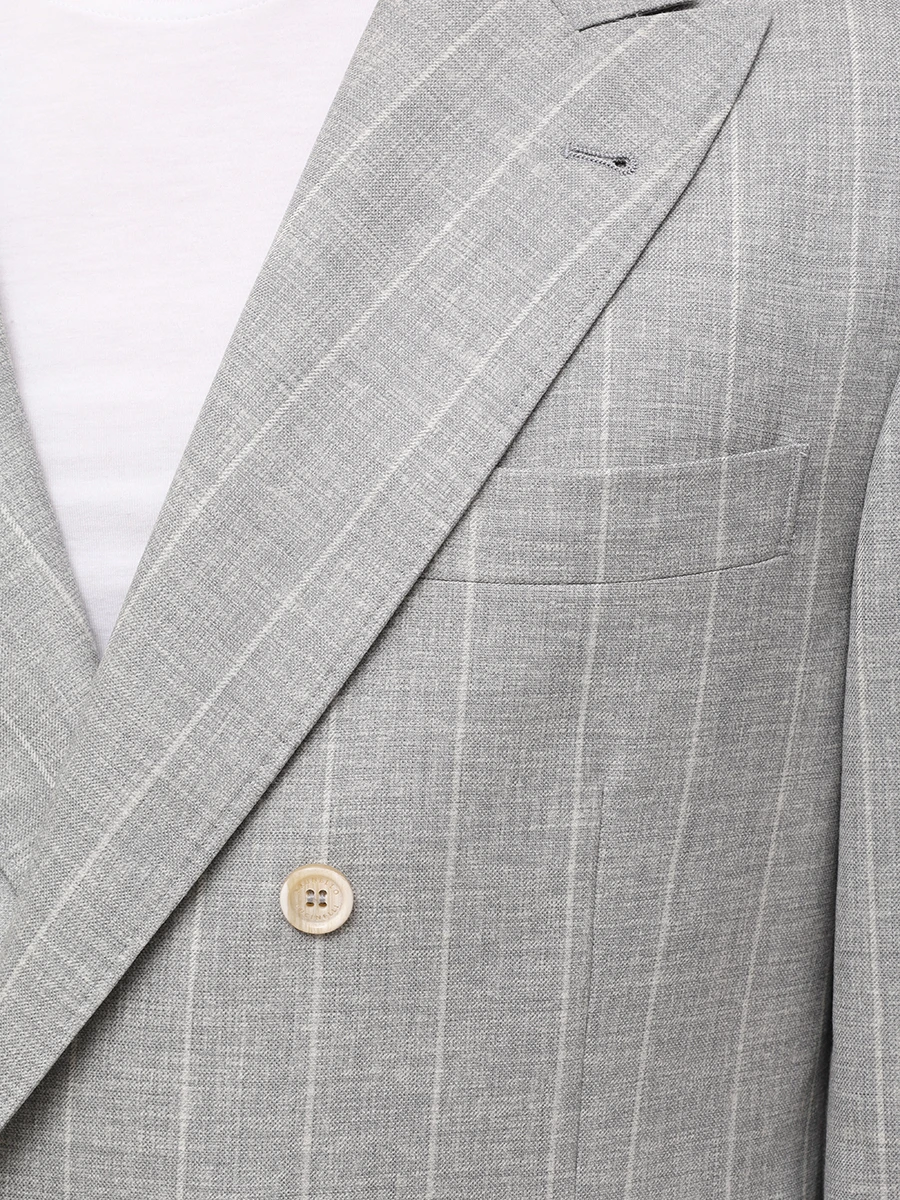 Костюм шерстяной BRUNELLO CUCINELLI MR473LDBH C004 Серый  Фото 5
