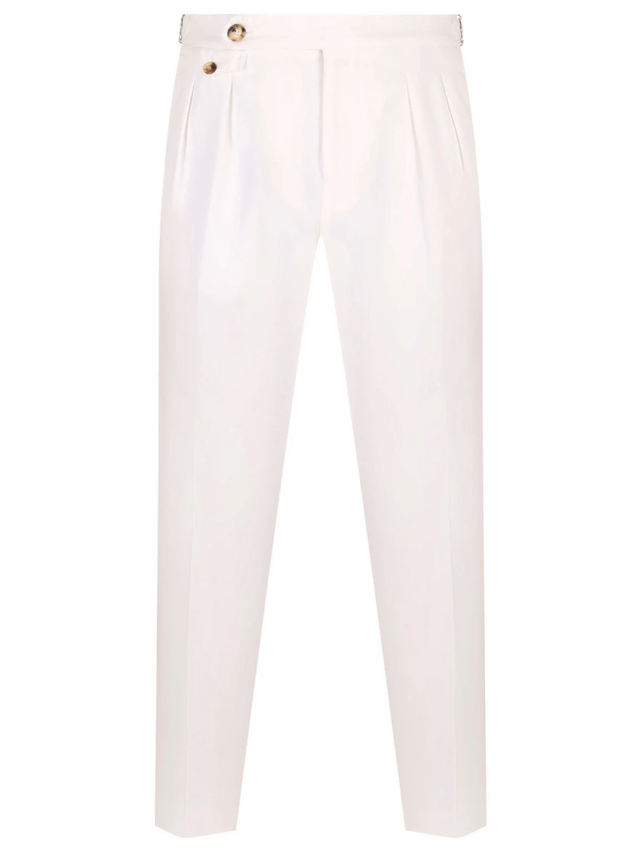 Брюки Tailor Fit хлопковые BRUNELLO CUCINELLI M252DM5030 C2200 Белый 