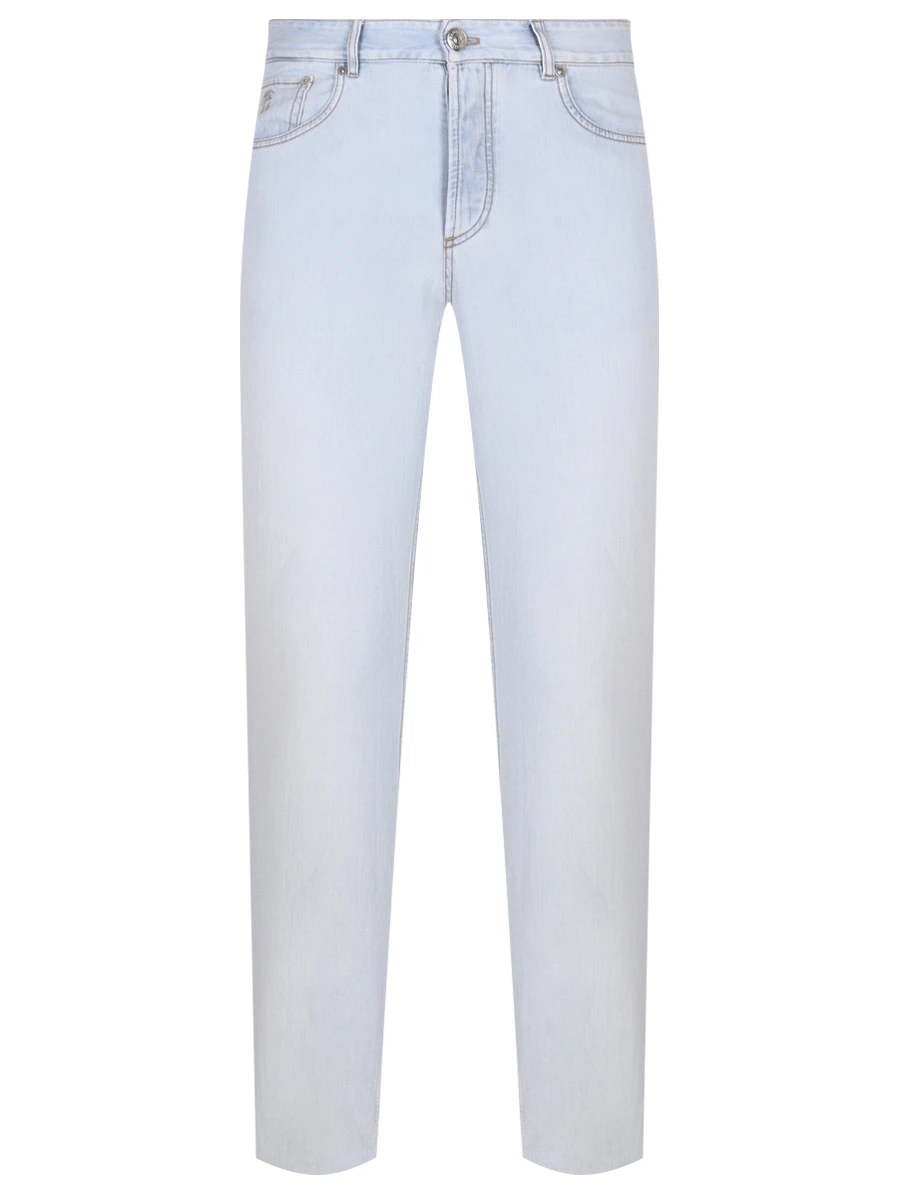 Джинсы Traditional Fit хлопковые BRUNELLO CUCINELLI ME645D3210 C1460 Голубой 