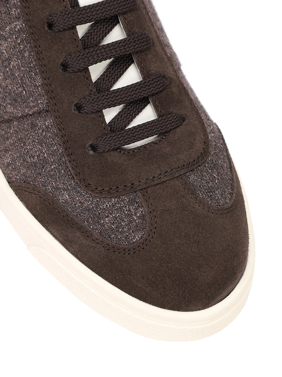 Кеды комбинированные BRUNELLO CUCINELLI MZUKVTN286 CAM27 Коричневый  Фото 5