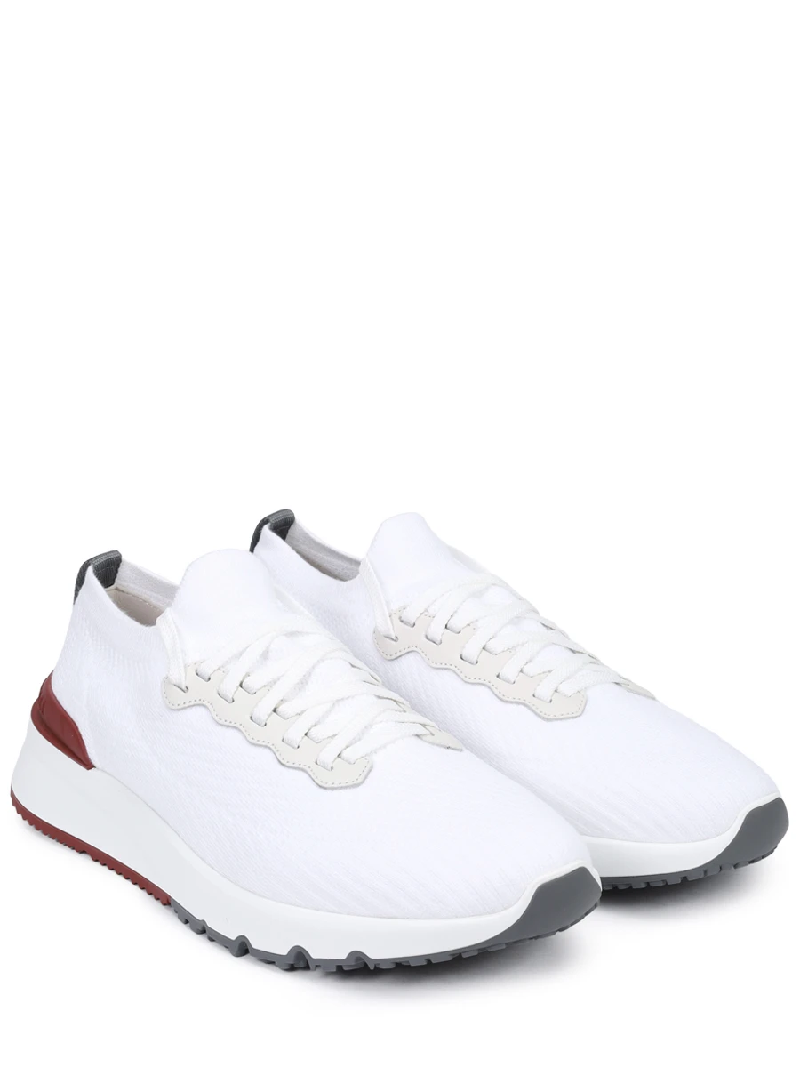 Кроссовки текстильные BRUNELLO CUCINELLI MZUPMBO252 CJ987 Белый  Фото 2