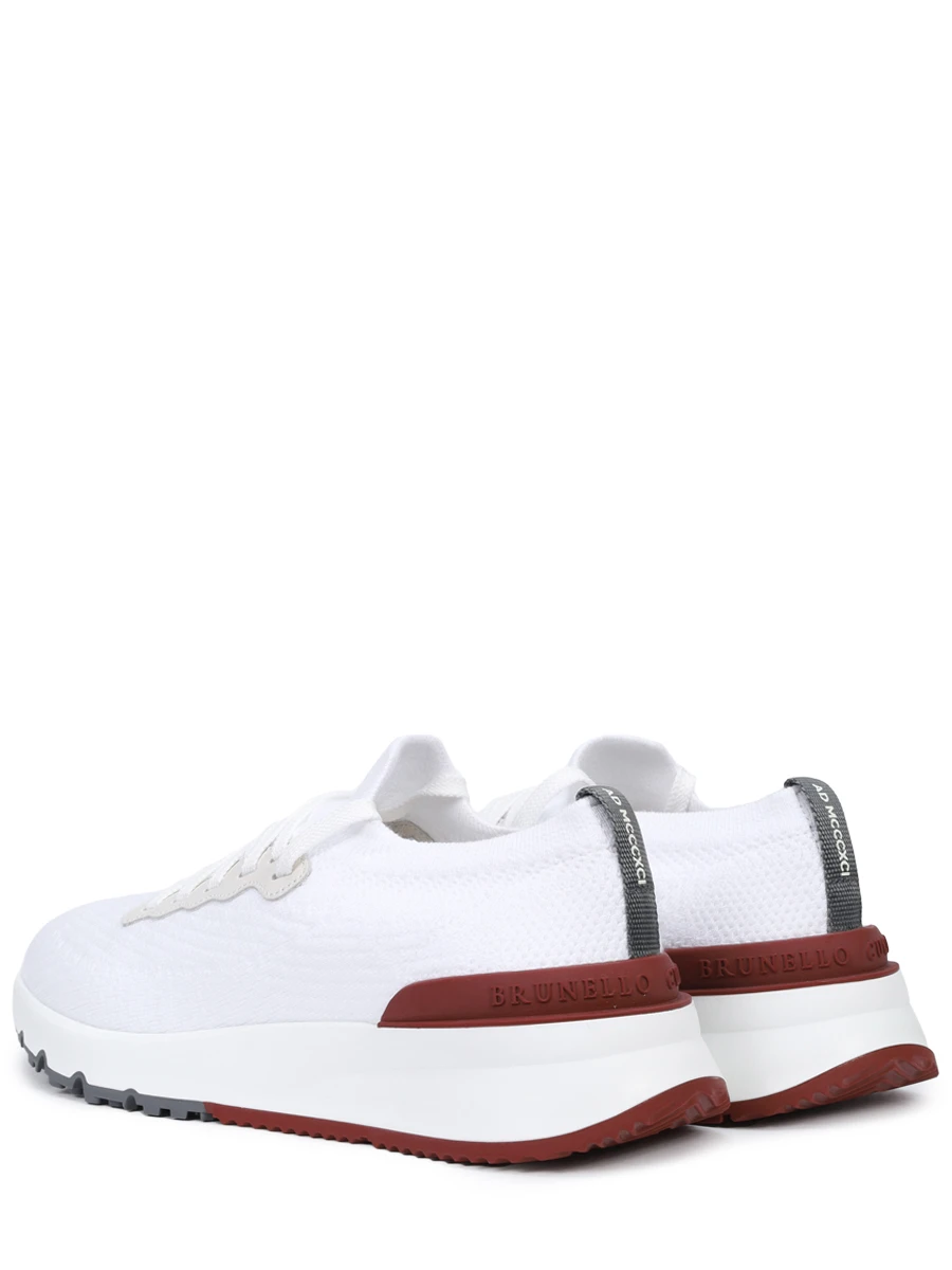 Кроссовки текстильные BRUNELLO CUCINELLI MZUPMBO252 CJ987 Белый  Фото 4