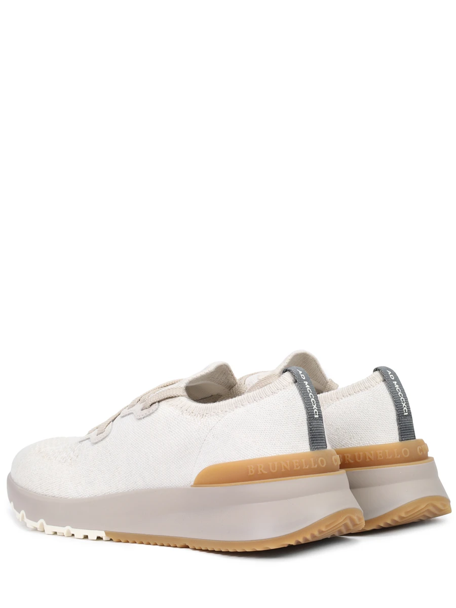 Кроссовки текстильные BRUNELLO CUCINELLI MZUKISO250 CSB87 Бежевый  Фото 4