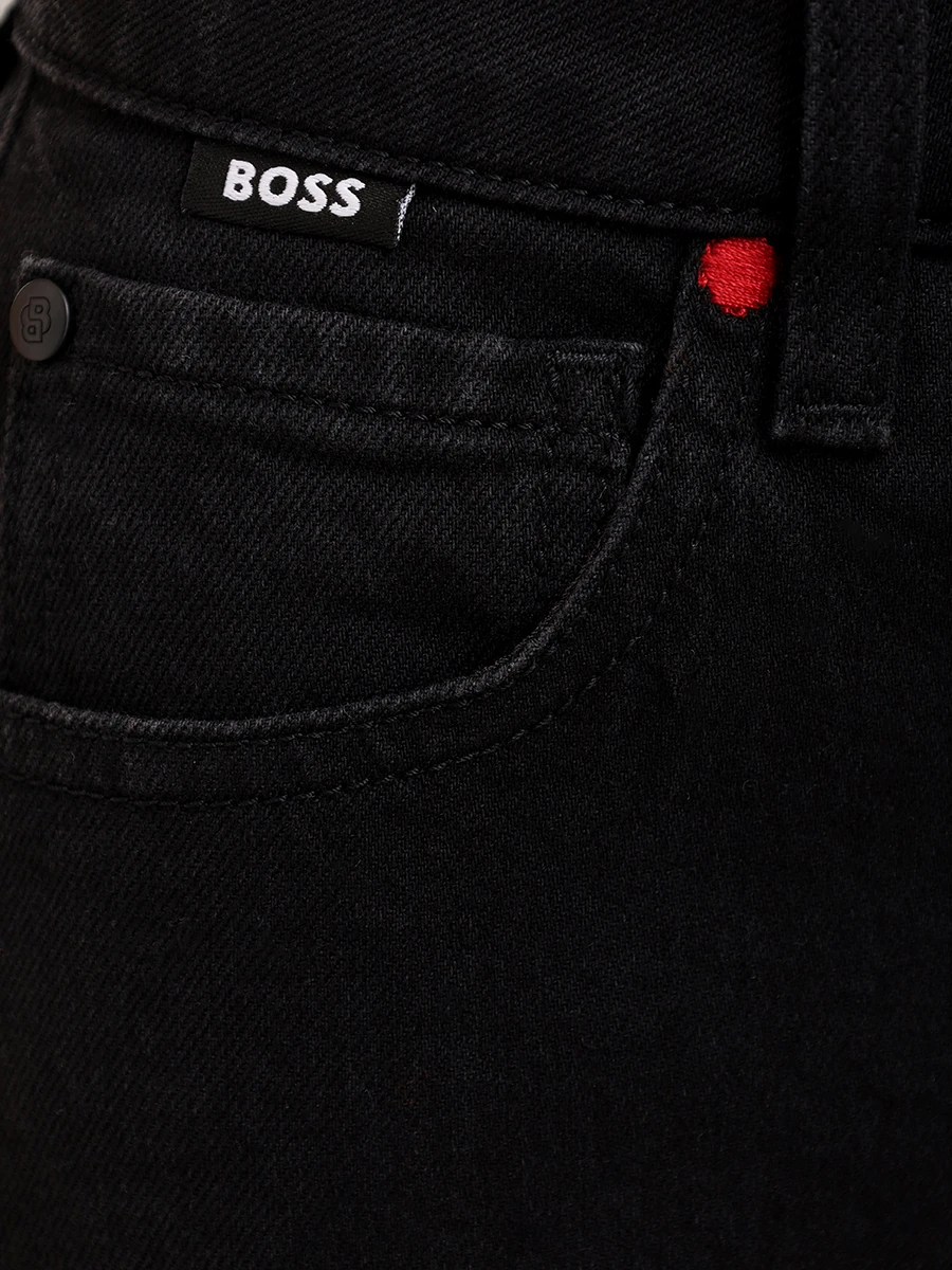 Джинсы хлопковые BOSS 50535487/001 Черный  Фото 6