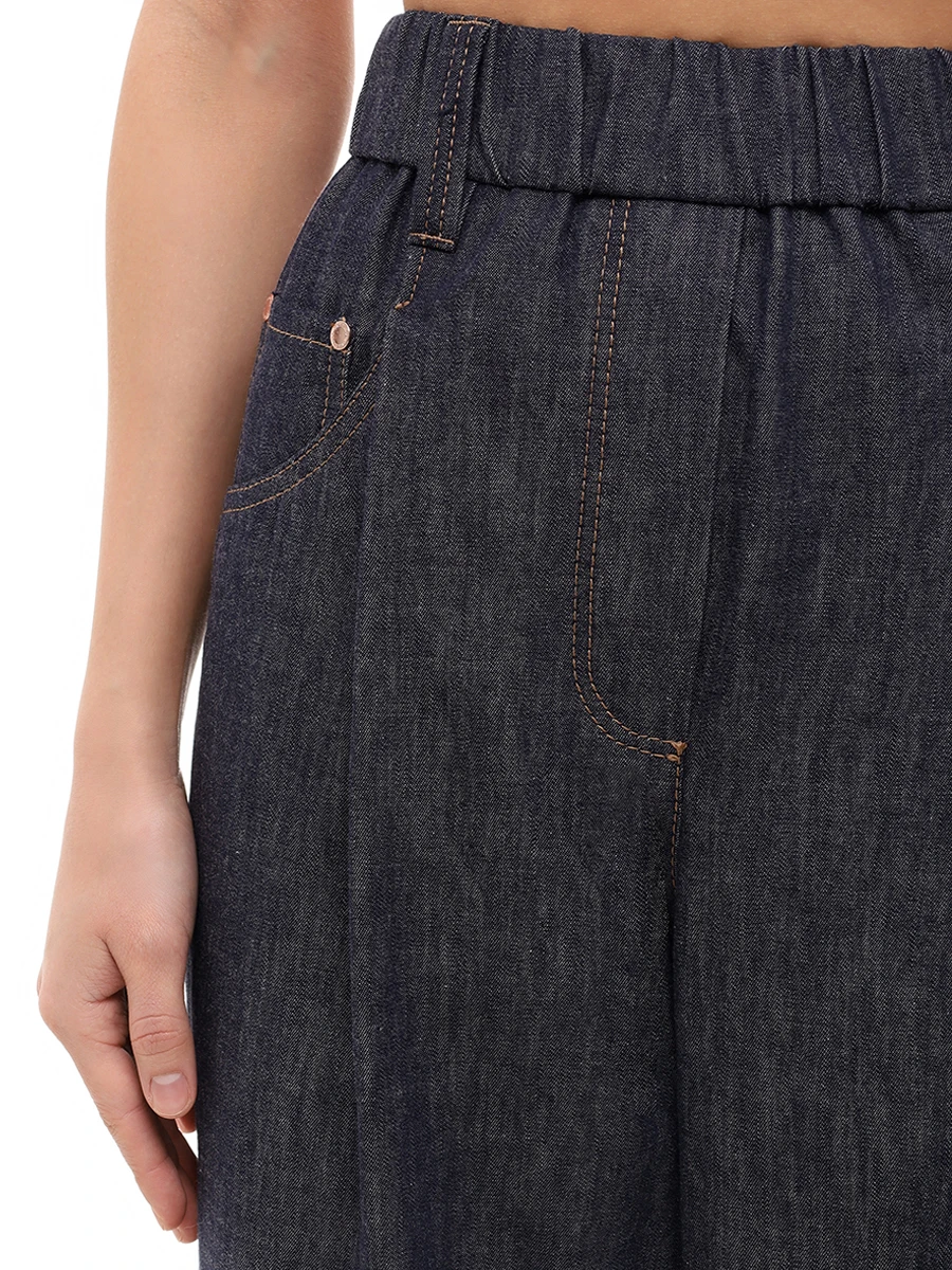 Джинсы хлопковые BRUNELLO CUCINELLI MA782P5567 C001 Синий  Фото 5