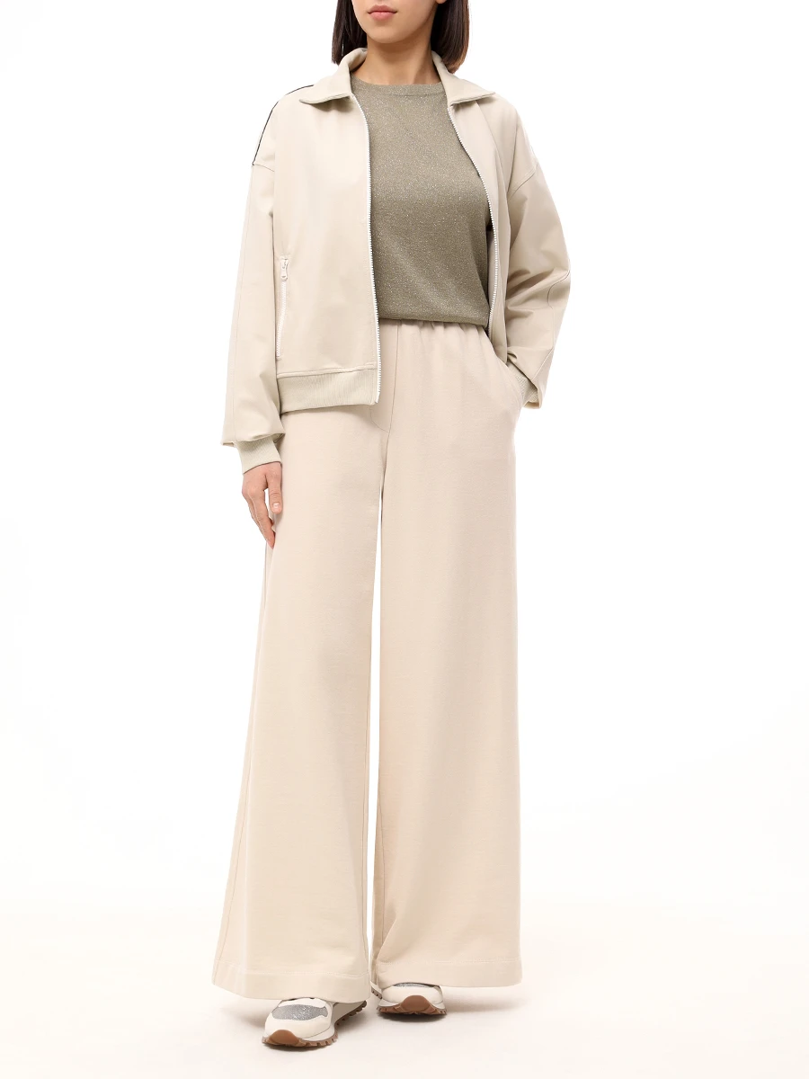 Олимпийка хлопковая BRUNELLO CUCINELLI ML946FB716 C2869 Бежевый  Фото 2