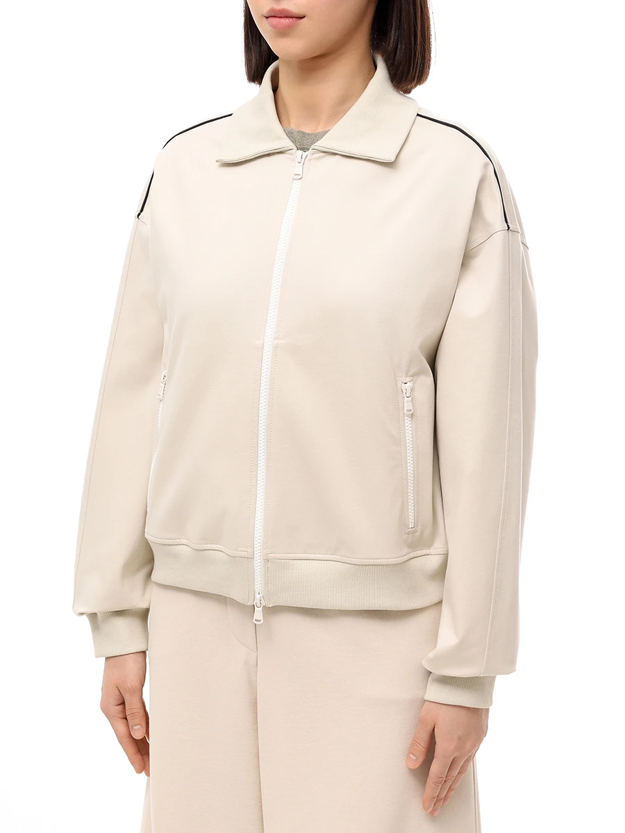 Олимпийка хлопковая BRUNELLO CUCINELLI ML946FB716 C2869 Бежевый  Фото 4