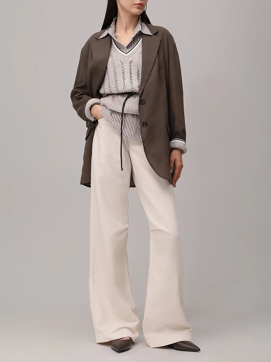 

Пиджак хлопковый, Коричневый, MH9117376 C8705